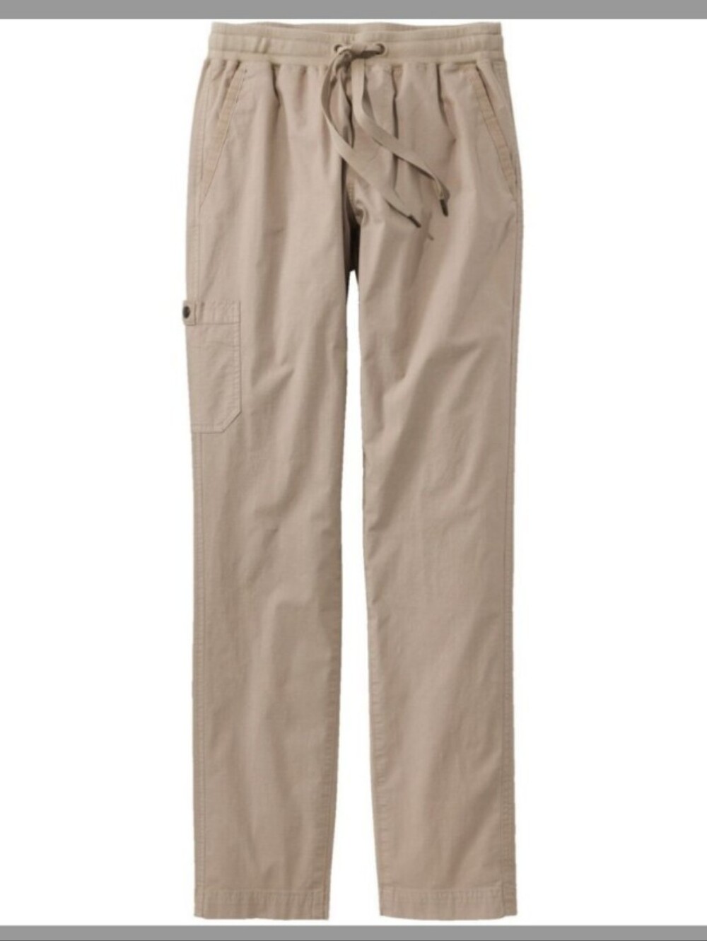 LL Bean Womens Stretch Pull-On Ripstop Tan Pants Size Small EUC